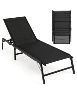 Chaise Lounge Chair Set of 2 Foldable Patio Lounge Chairs