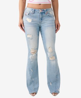 Women's Joey Mid-Rise Flare Big T Flap Jeans
