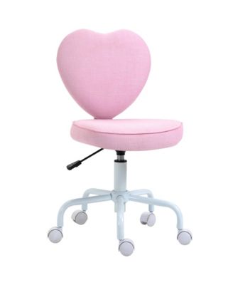 Heart Love Shaped Back Design Office Chair with Adjustable Height 360 Swivel Wheels