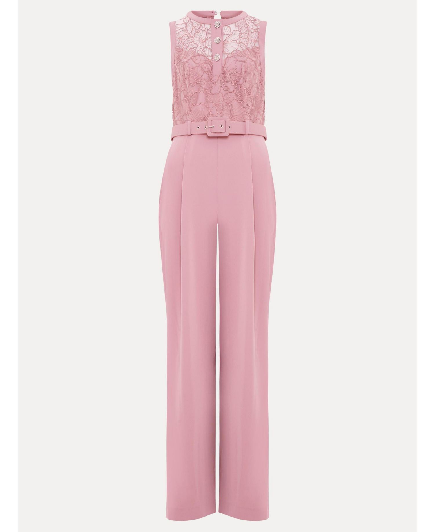 Women's Ivanna Lace Bodice Belted Jumpsuit