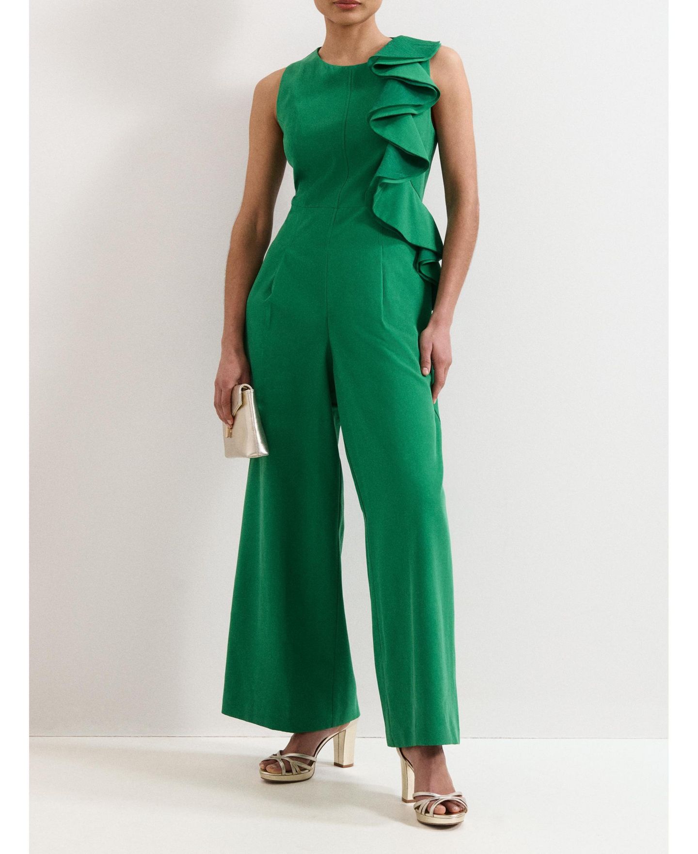 Женский комбинезон Phase Eight Jillian Wide Leg Jumpsuit, цвет: Зелёный — фото 6