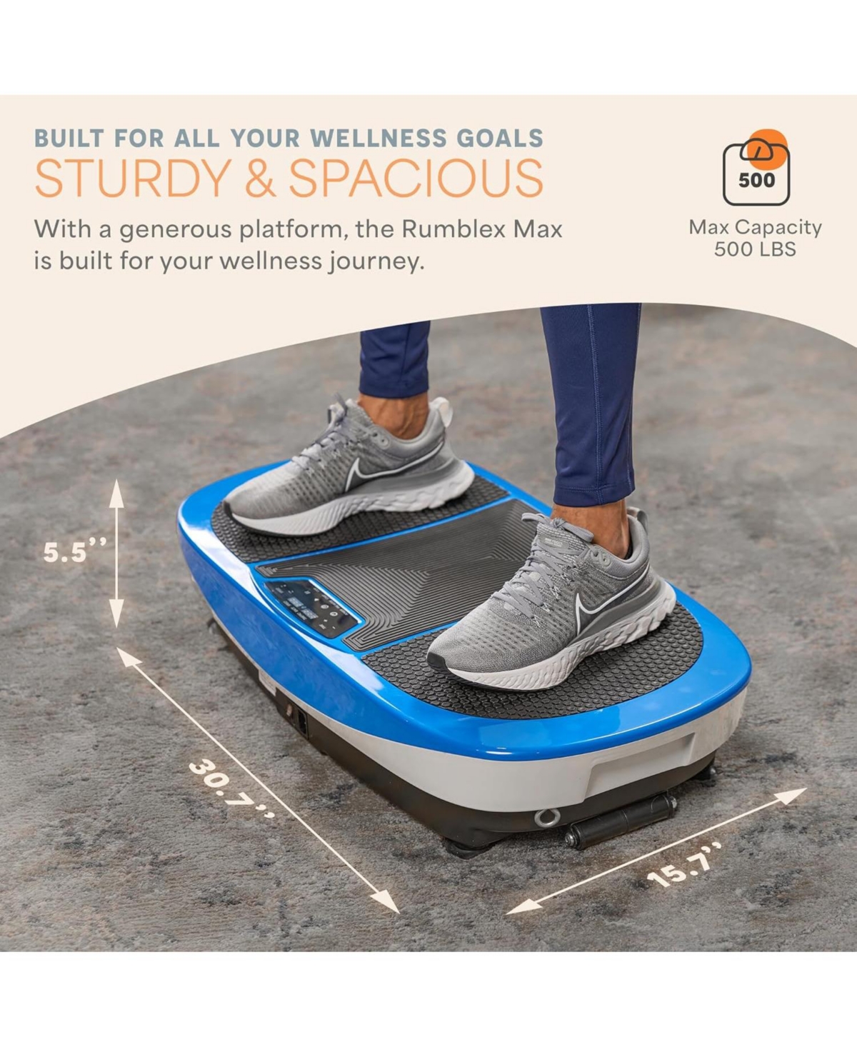 LifePro Rumblex Max 4D Vibration Plate with Resistance Bands - Full Body Exercise Machine for Home Fitness, Weight Loss