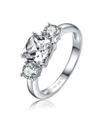 Radian Gold Plated 3-Stone Cubic Zirconia Ring