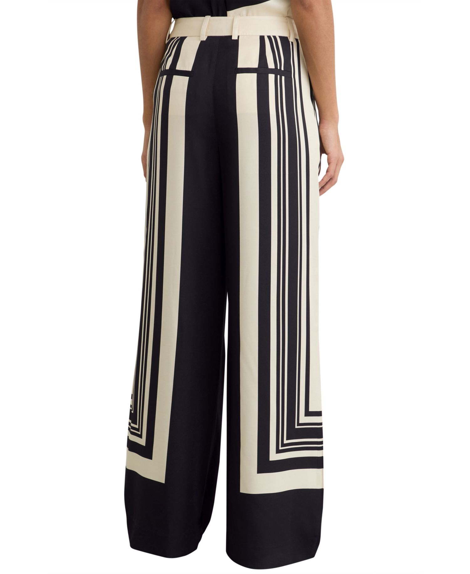 Women's Wide-Leg Scarf-Print Trousers