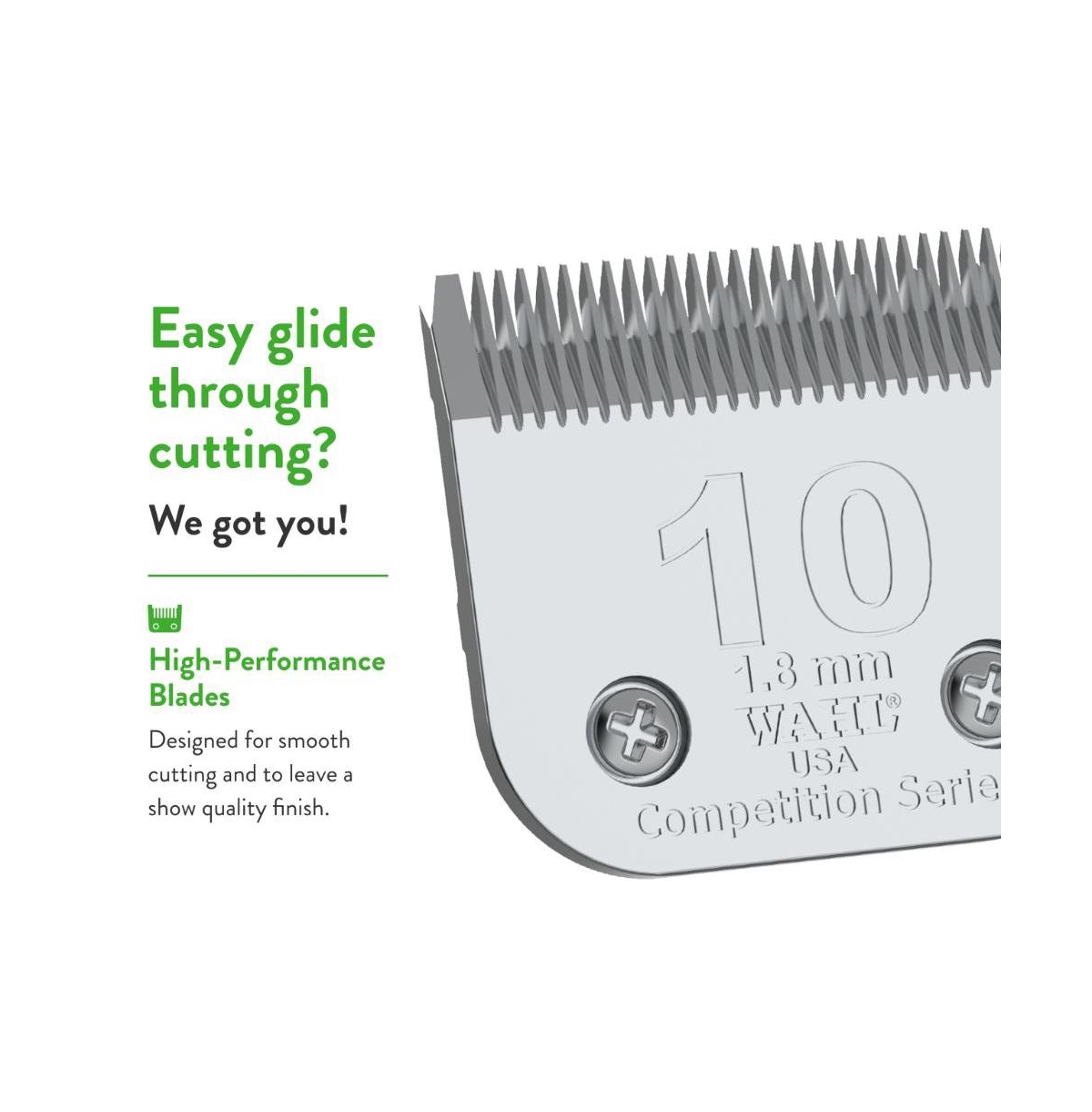 Wahl Professional Animal 10 Medium Competition Series Detachable Blade with 1/16-Inch Cut Length (2358-100)