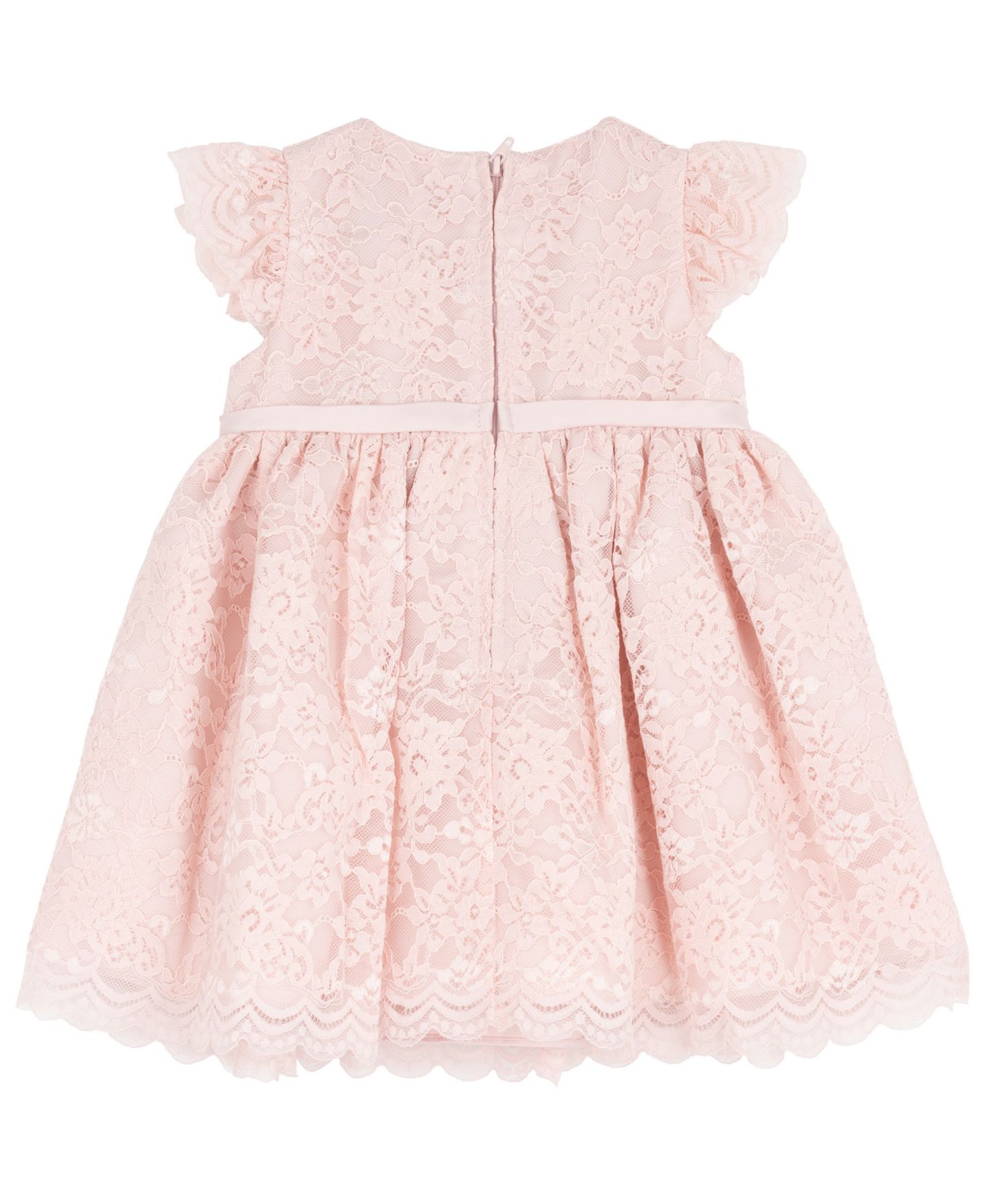 Платья Rare Editions Short-Sleeve Dress with Diaper, 2-Piece Set для девочек-малышей, цвет: Пудровый — фото 2