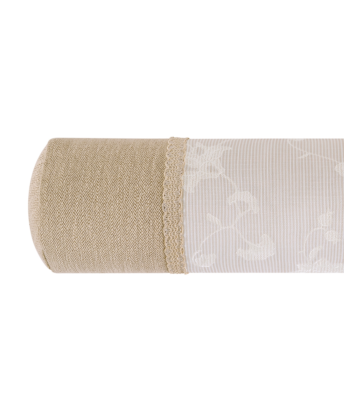 Rose Tree Eden Embroided Floral Neckroll Pillow, 24" x 6.5"