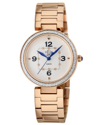 Women's Piemonte Swiss Quartz Diamond IP Stainless Steel Bracelet Watch