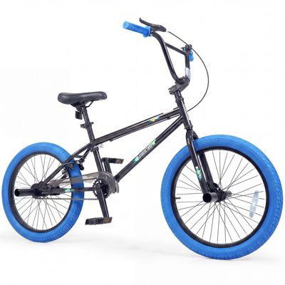 Freestyle BMX Bike, 20" Trick Bicycle with 360 Degree Steering, Adjustable Seat