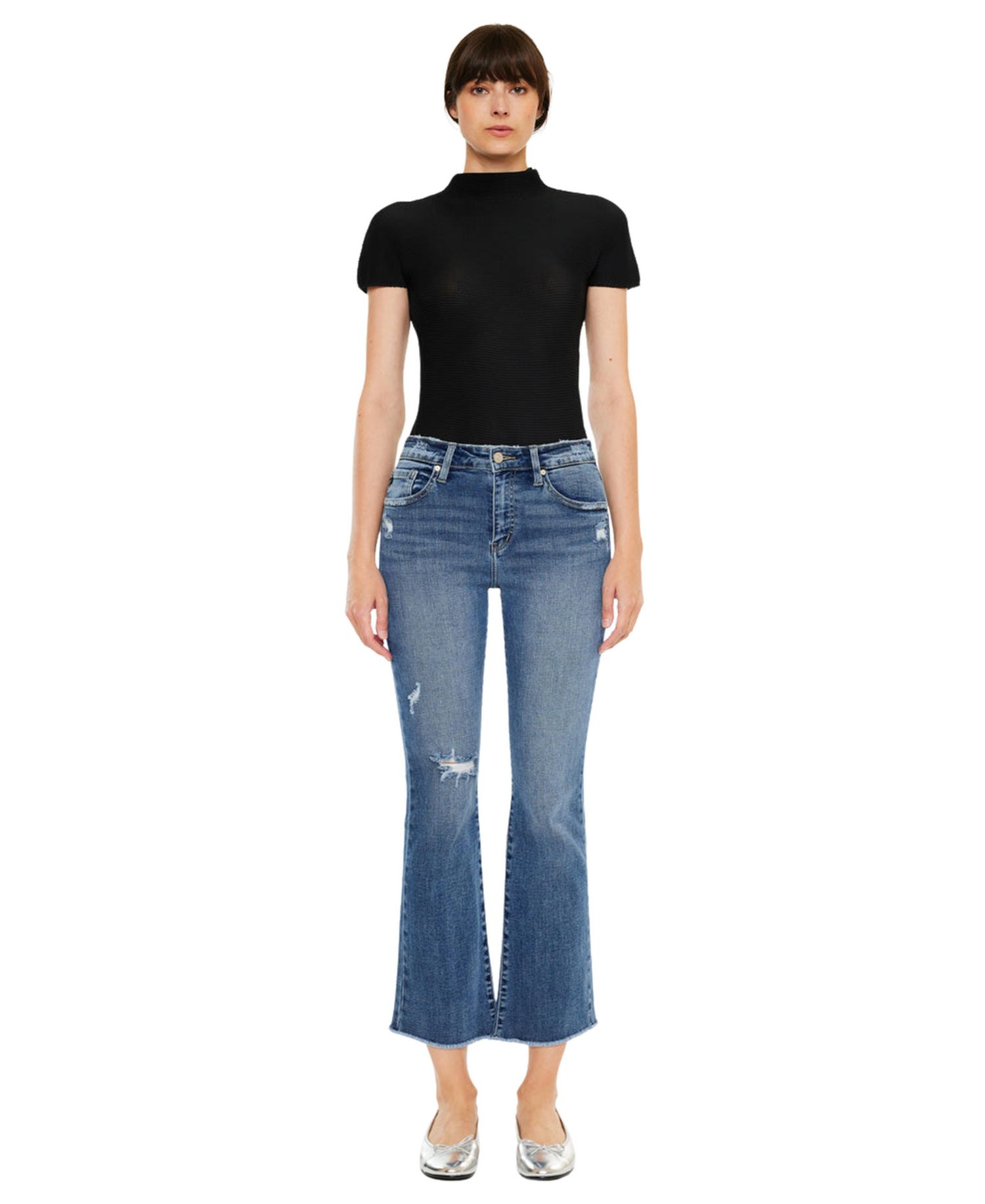 Women's Honey High Rise Cropped Bootcut Jeans