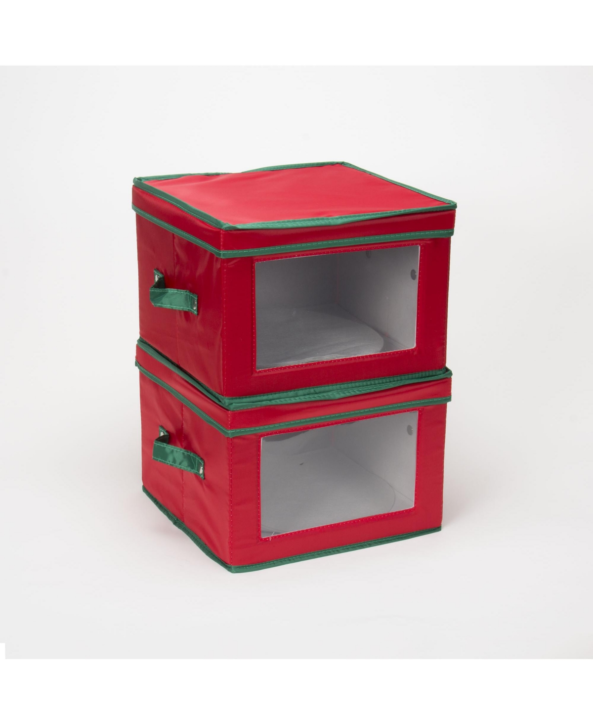 Household Essentials Dinner Plate Storage Box, Windowed Panel and Handles