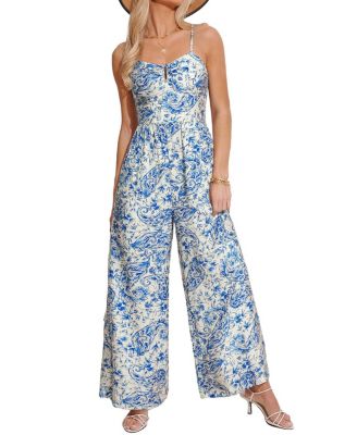 Women's Summer Paisley Print Jumpsuit