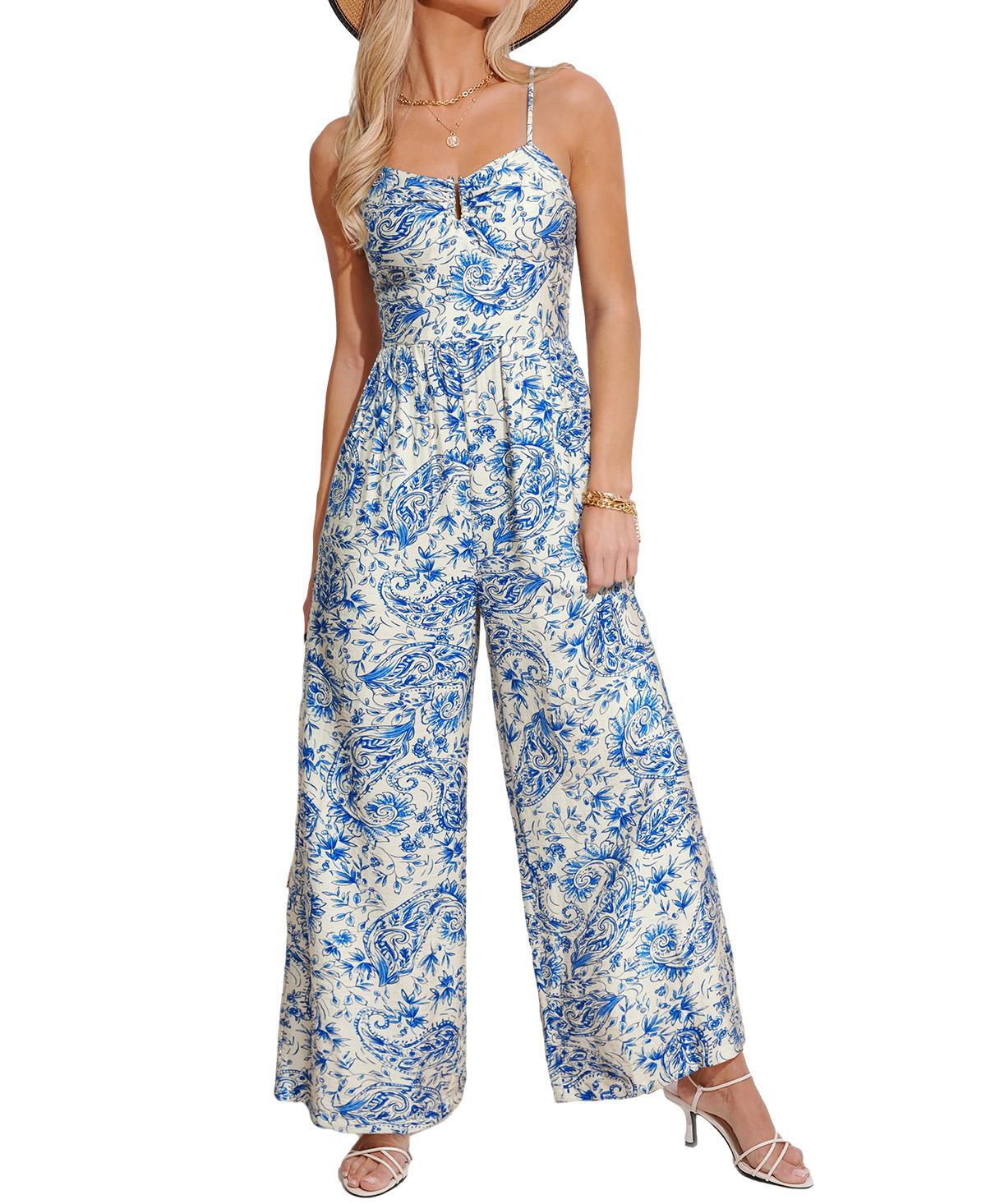 Cupshe Women's Summer Paisley Print Jumpsuit