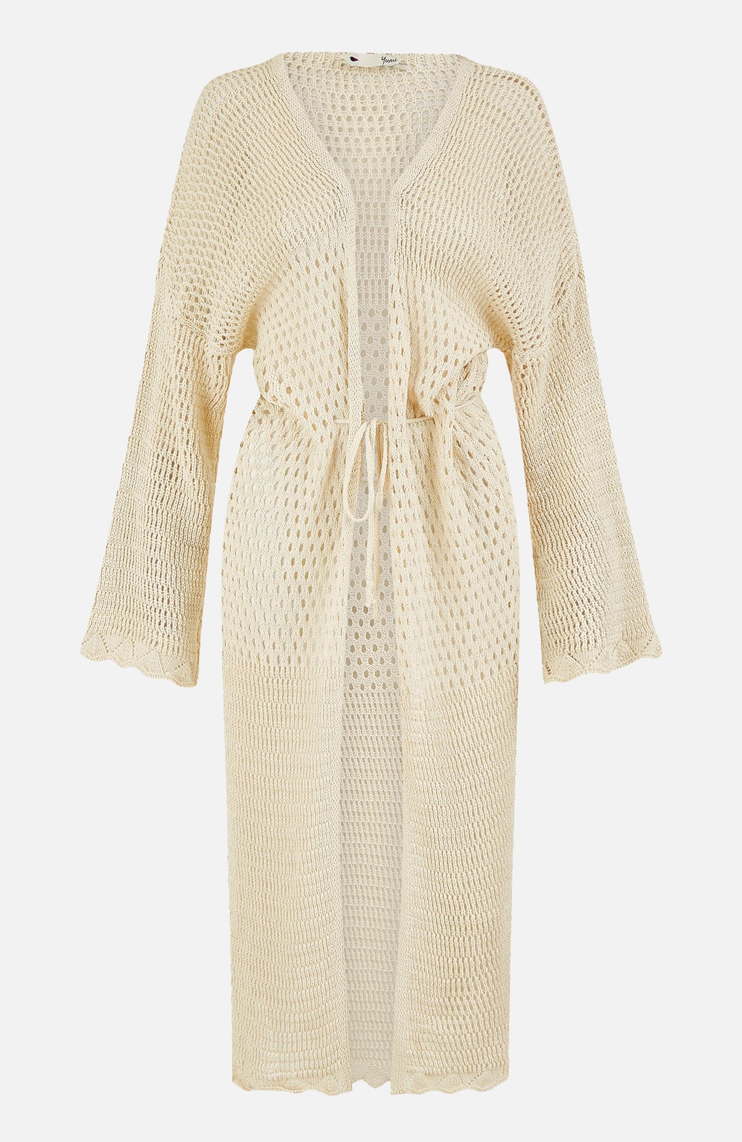 Women's Crochet Long Line Cardigan