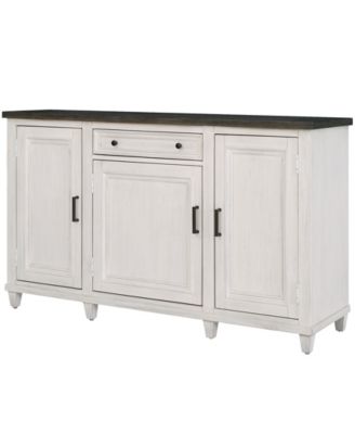 Dawnwood 63" Wood Sideboard with AC Outlets and Adjustable Shelves