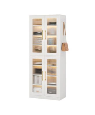  8 Tier Bookcase with Acrylic Doors and LED Lighting