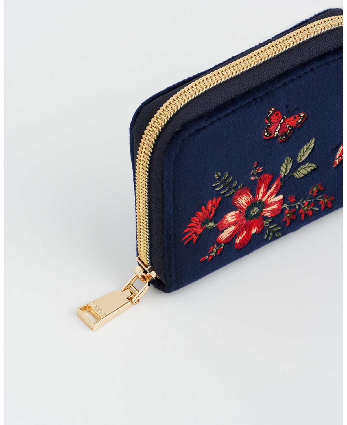 Fable England Women's Floral Velvet Purse
