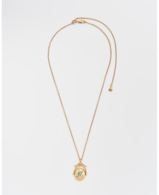 Hydrangea Initial Spinner Necklace