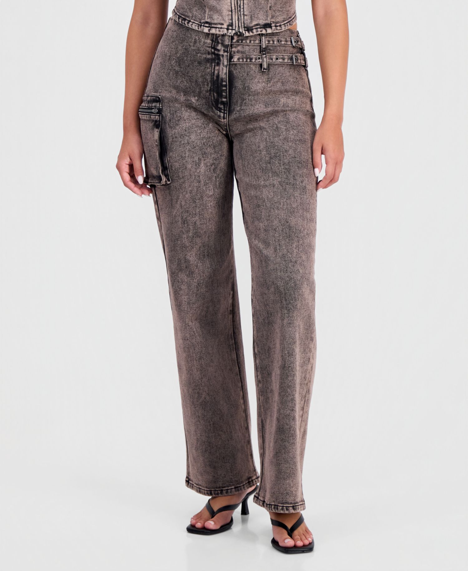 Women's Dirty Denim High-Rise Straight Jeans