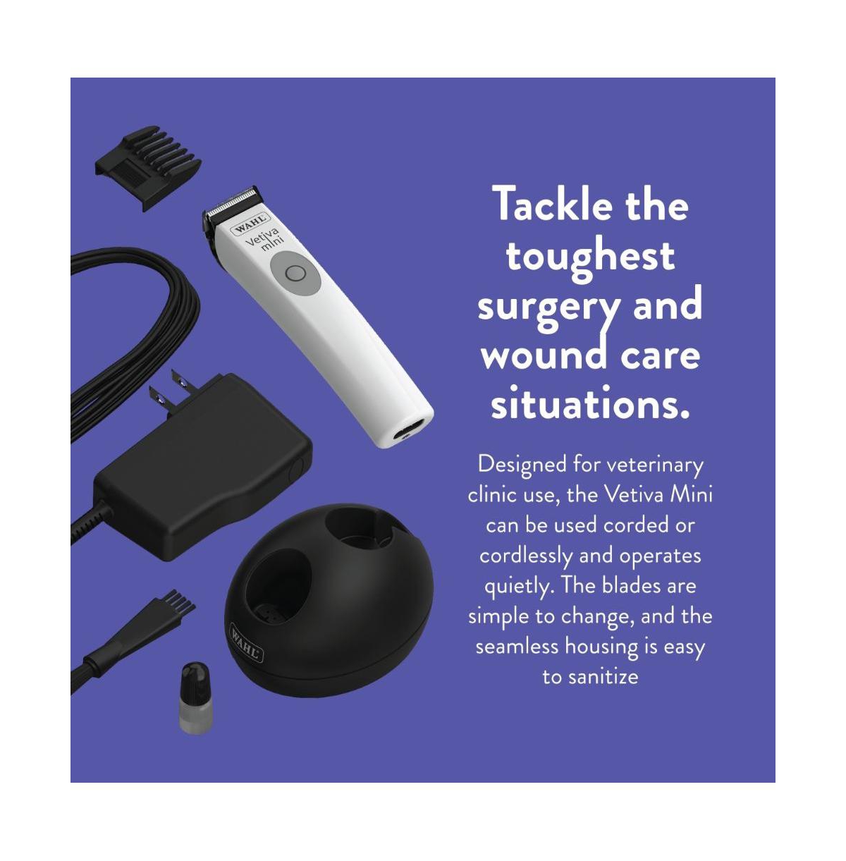 Wahl Professional Animal Vetiva Mini Cordless Veterinary Trimmer