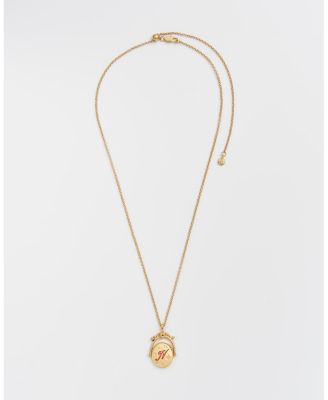 N Initial Nasturtium Gold Spinner Chain Necklace