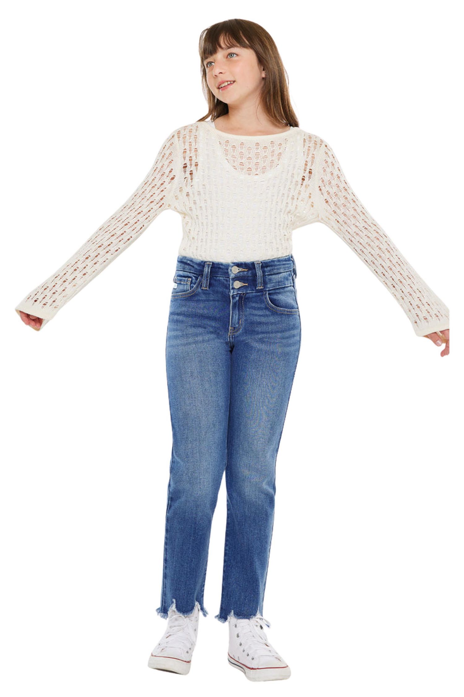 Big Girls Girsl High Rise Slim Straight Jeans
