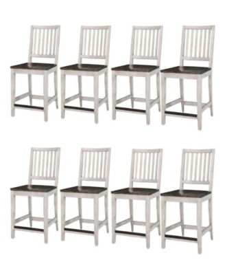 Dawnwood 8-Piece Wood Counter Side Chair Set