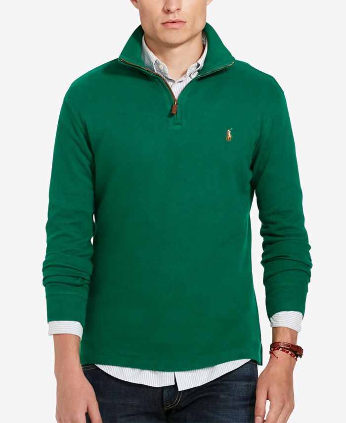 Polo Ralph Lauren Men's Estate Rib Half Zip Sweater - Macy's