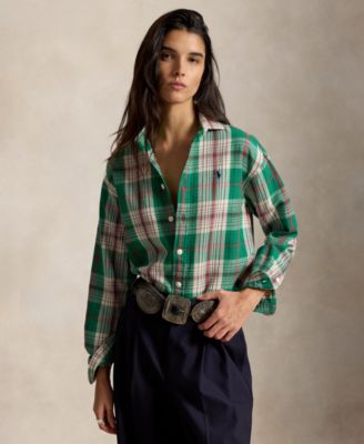 Women's Cotton Twill Woven Collared Shirt