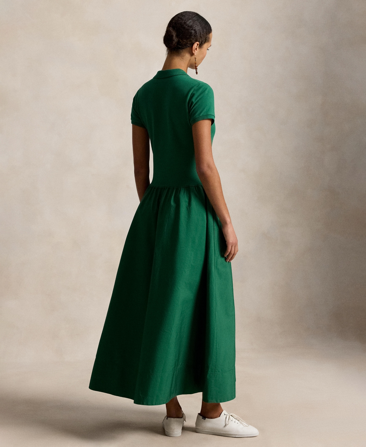 Polo Ralph Lauren Women's Hybrid Mesh Collar A-Line Dress