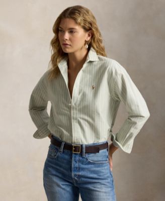 Women's Point Collared Relaxed-Fit Shirt