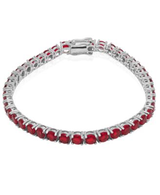 Lab Grown White Sapphire (14.28 ct. t.w.) Bracelet in Sterling Silver (Also Available in Lab Grown Ruby)