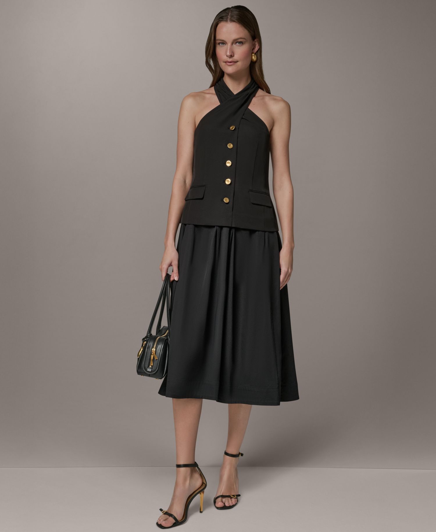 Petite Twist Halter Neck Dress
