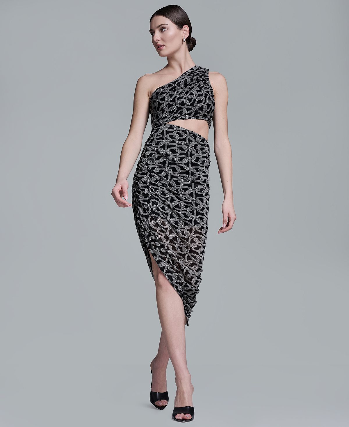 BCBG Women's One-Shoulder Midi Dress view 4 — MAYCSS fashion products