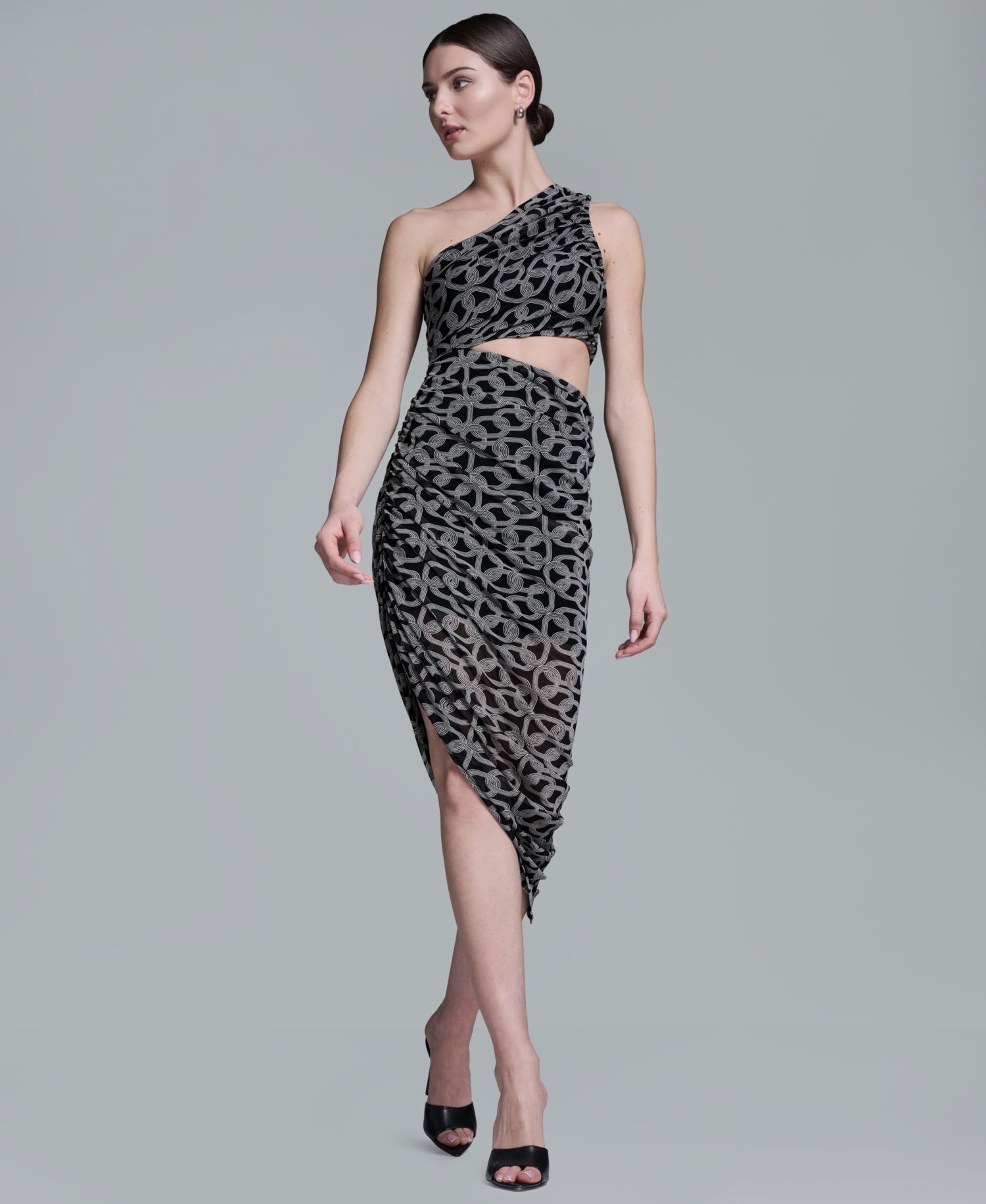 Women's One-Shoulder Midi Dress