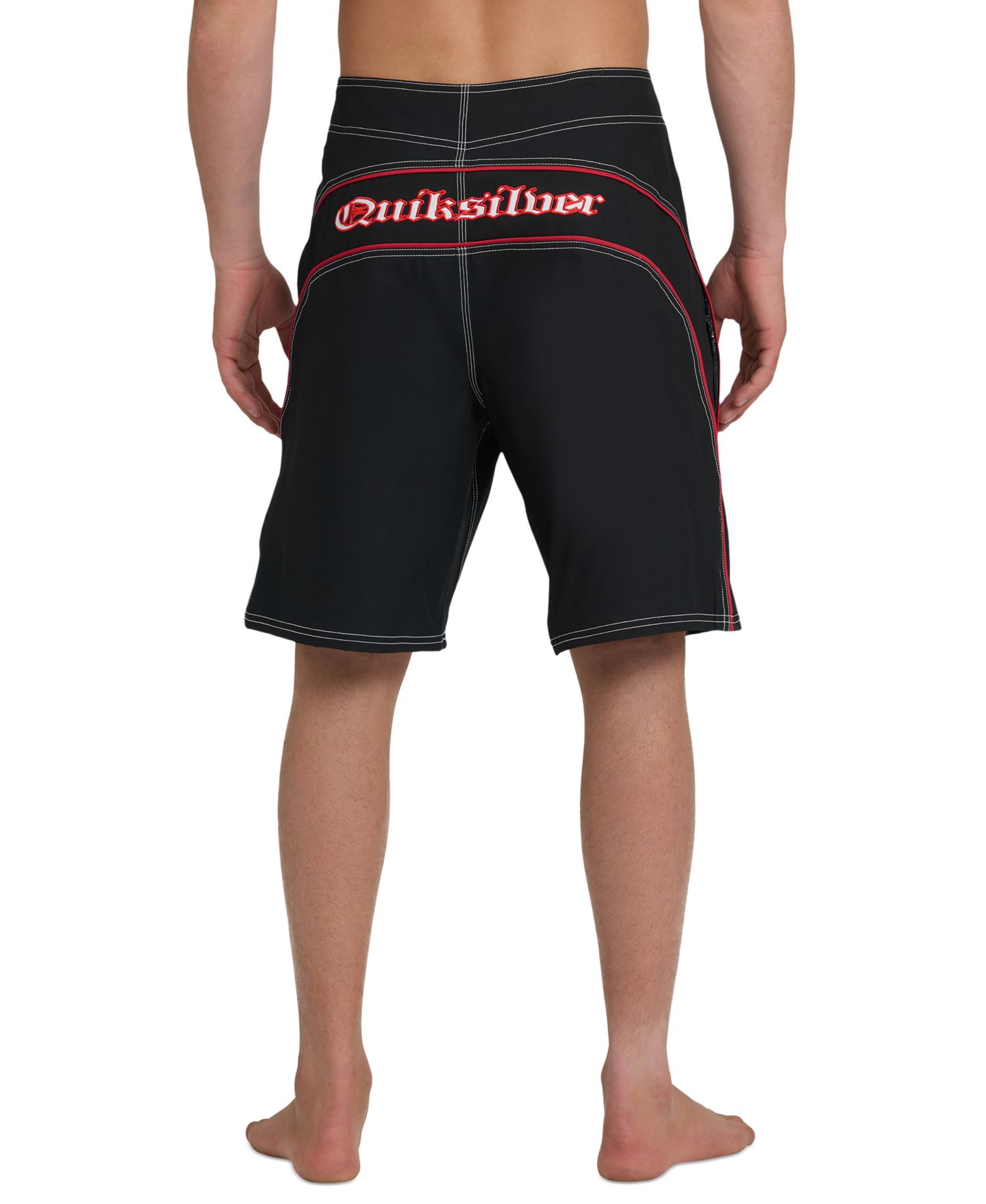 Пляжные шорты Straight-Fit для мужчин, стрейч — Quiksilver, цвет: Чёрный — фото 3