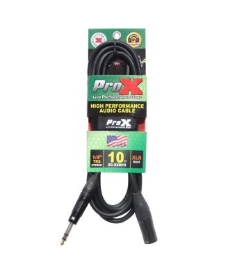XC-SXM10 10' XLR3-M to 1/4" TRS-M Balanced High Performance Audio Cable