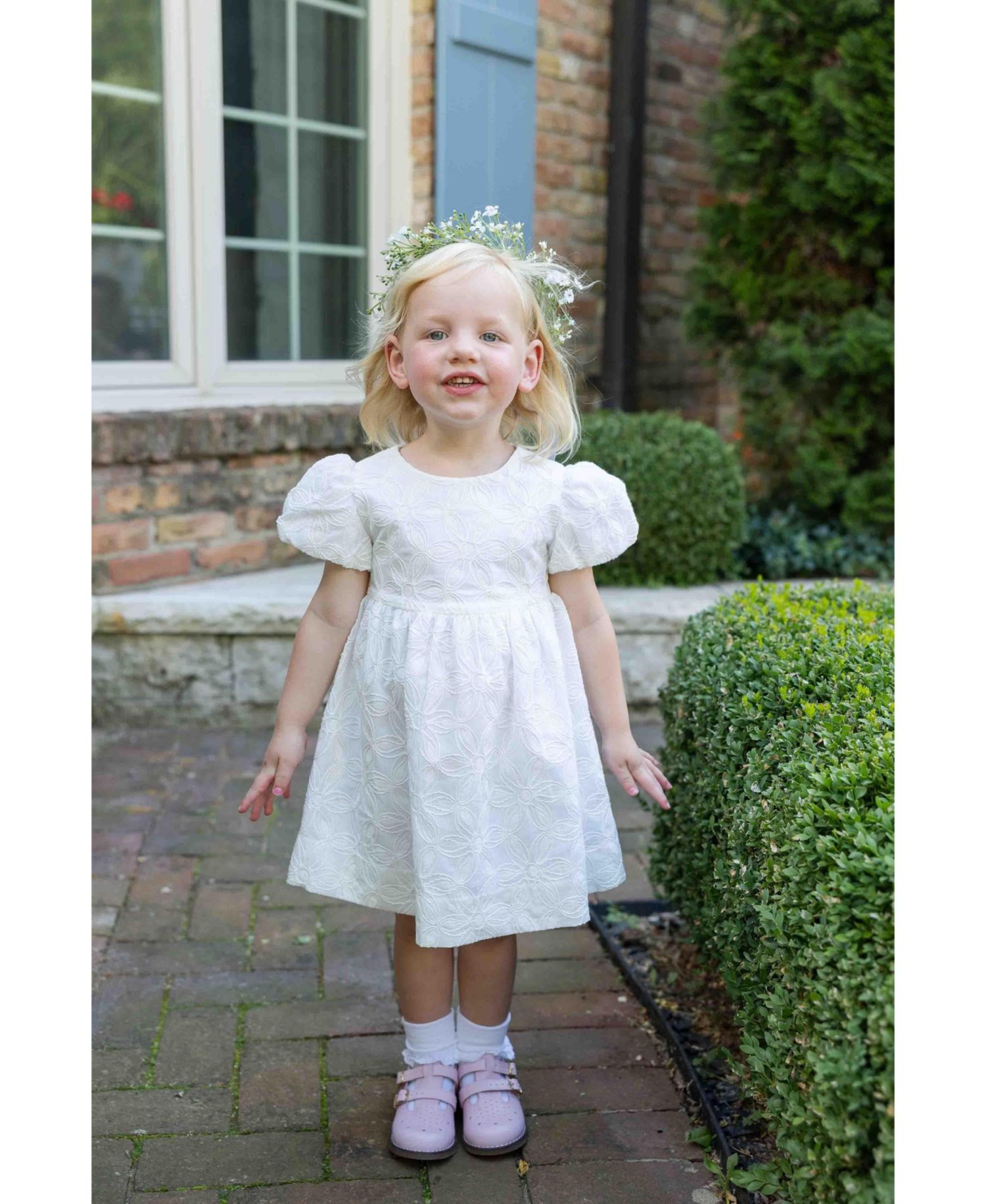 Big Girls 7-8 Embroidered Floral Dress