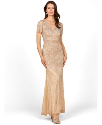Women's Tan/Beige Gown Wedding Guest Dresses | Macy's