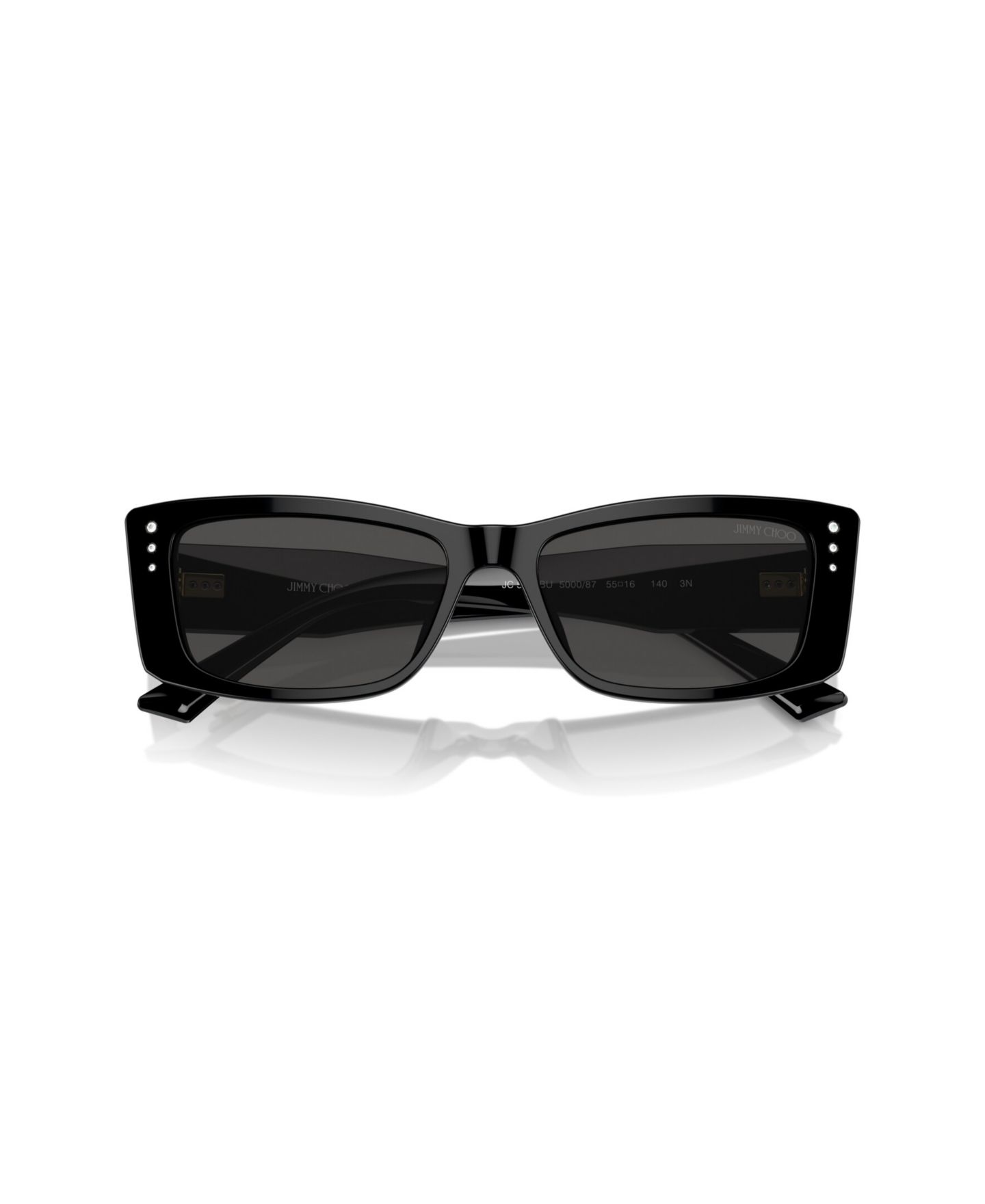 Женские солнцезащитные очки Jimmy Choo Rectangle Sunglasses, JC5002BU, цвет: Чёрный — фото 5
