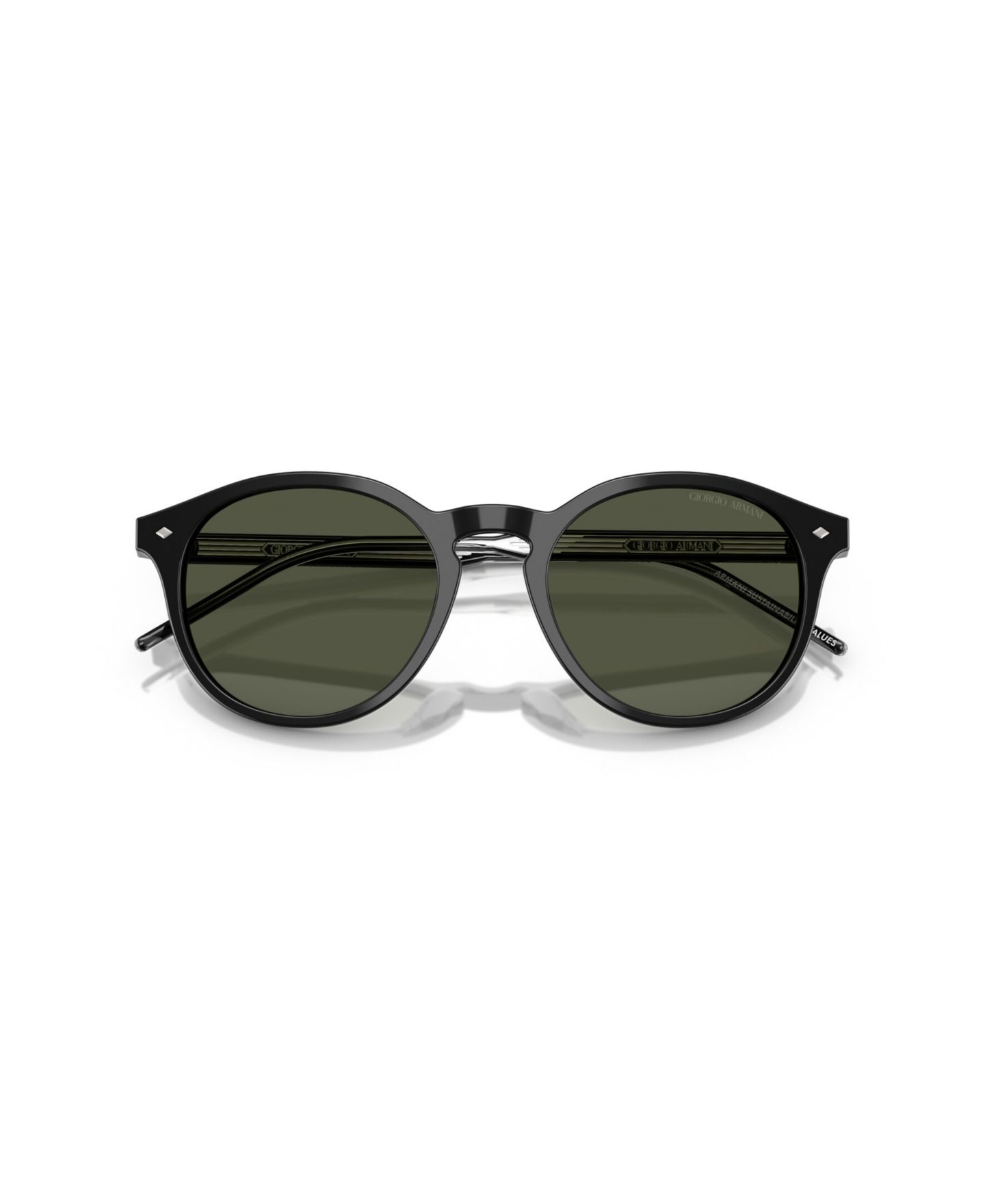 Мужские солнцезащитные очки Giorgio Armani Round Sunglasses, AR8211, цвет: Чёрный — фото 5
