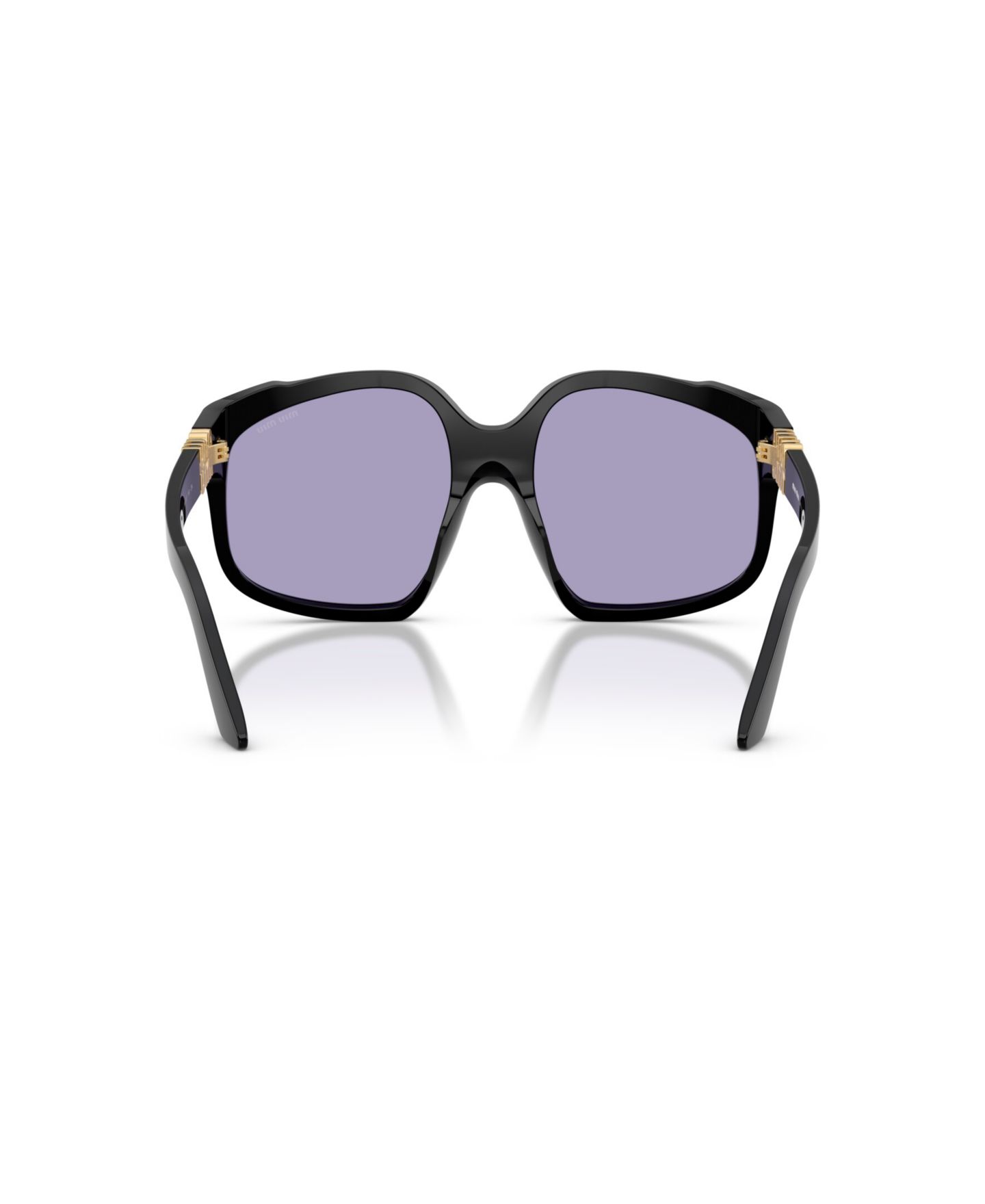 Женские солнцезащитные очки MIU MIU Geometric Sunglasses, MU A07S, цвет: Чёрный — фото 4