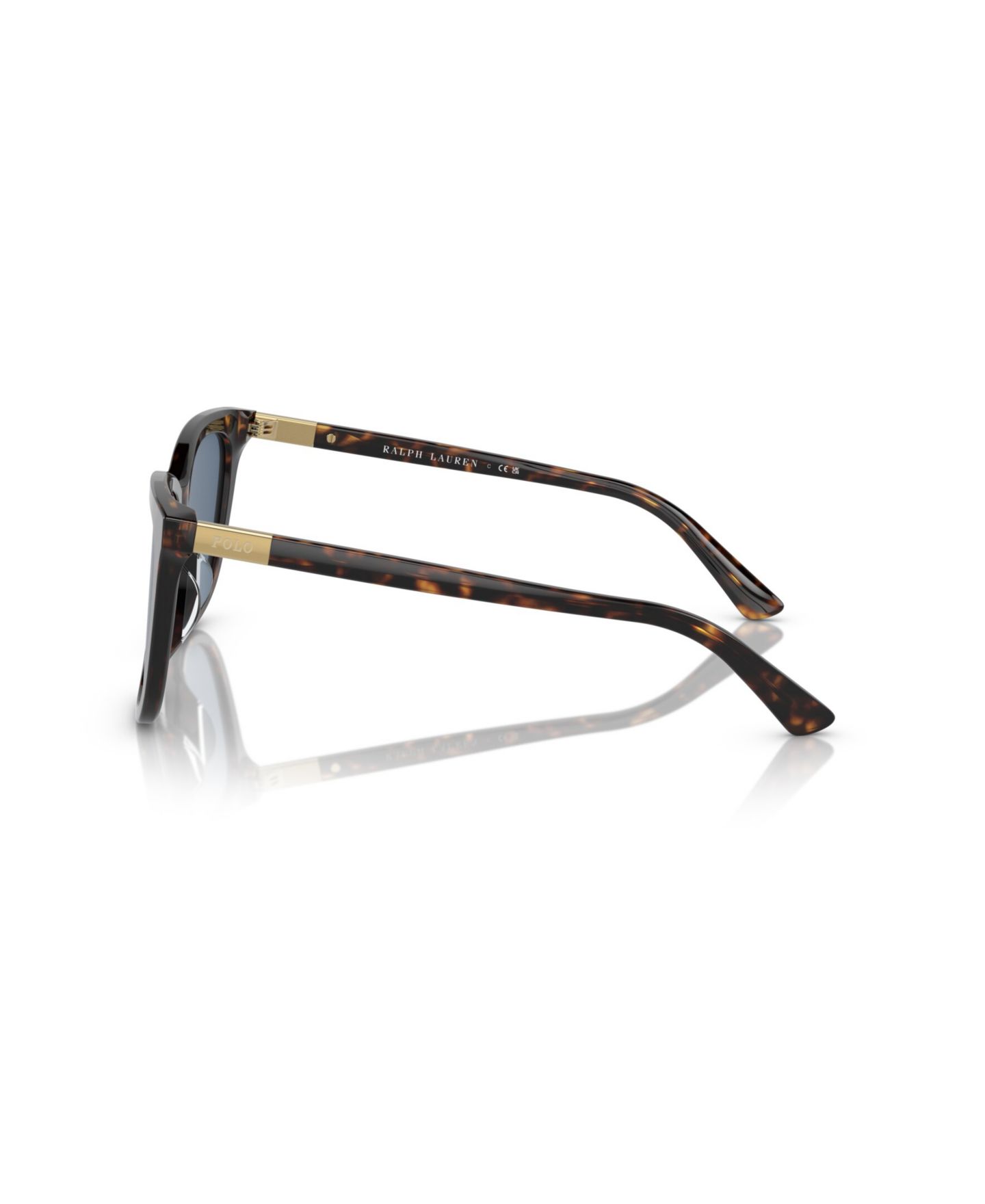 Женские солнцезащитные очки Polo Ralph Lauren Square Sunglasses, PH4201U, цвет: Блестящий тёмный гавана — фото 3