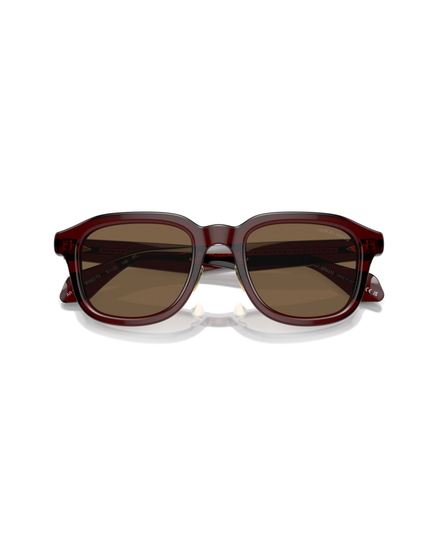 Мужские солнцезащитные очки Giorgio Armani Square Sunglasses, AR8206, цвет: Прозрачный коричневый — фото 5