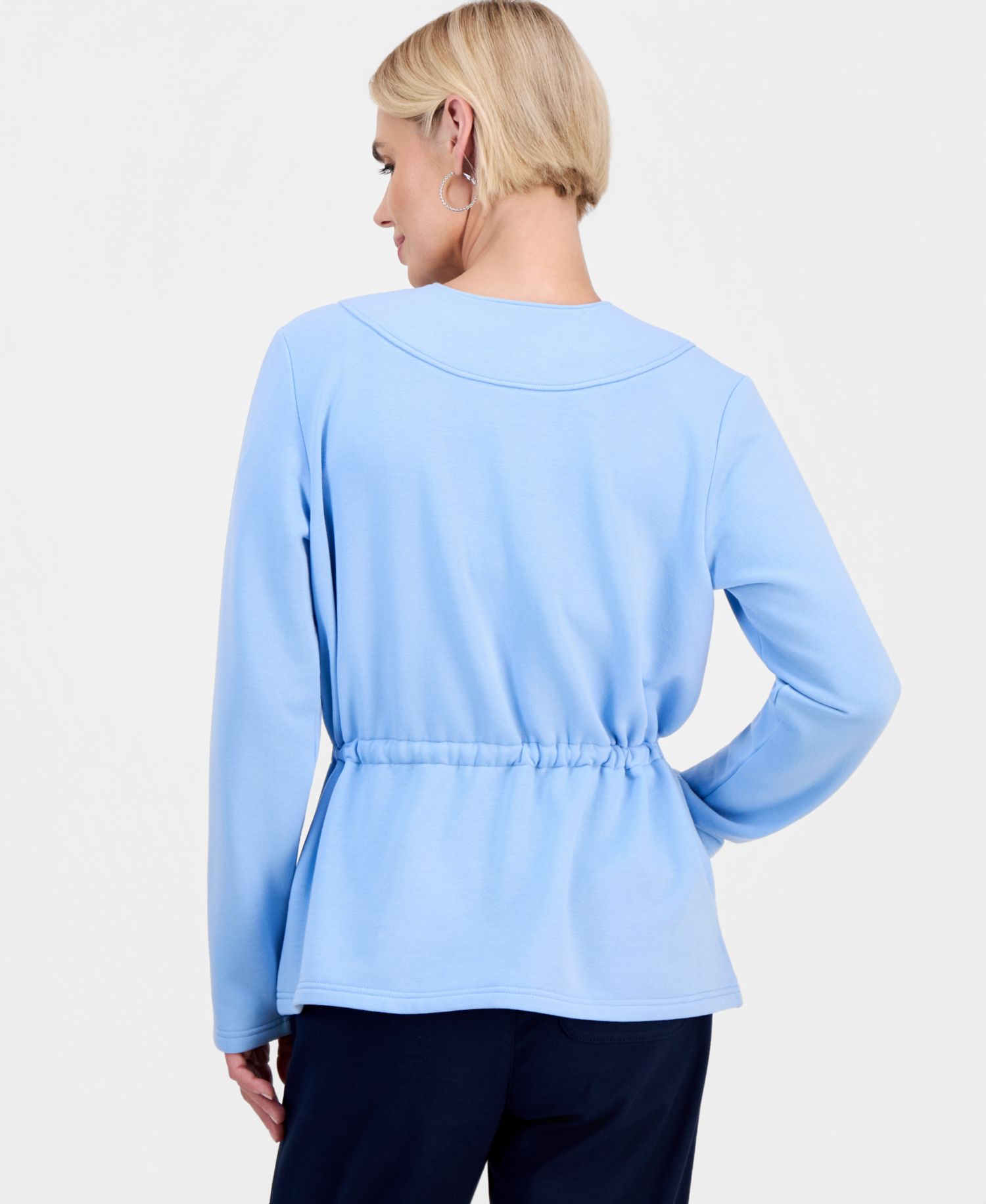 Petite LuxLounge Tied-Lapel Knit Jacket
