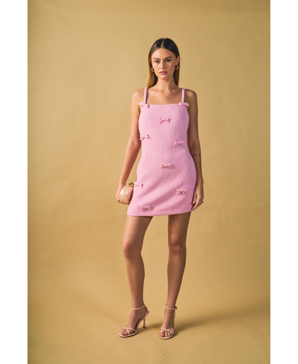 endless rose Women's Bow Embellished Mini Dress