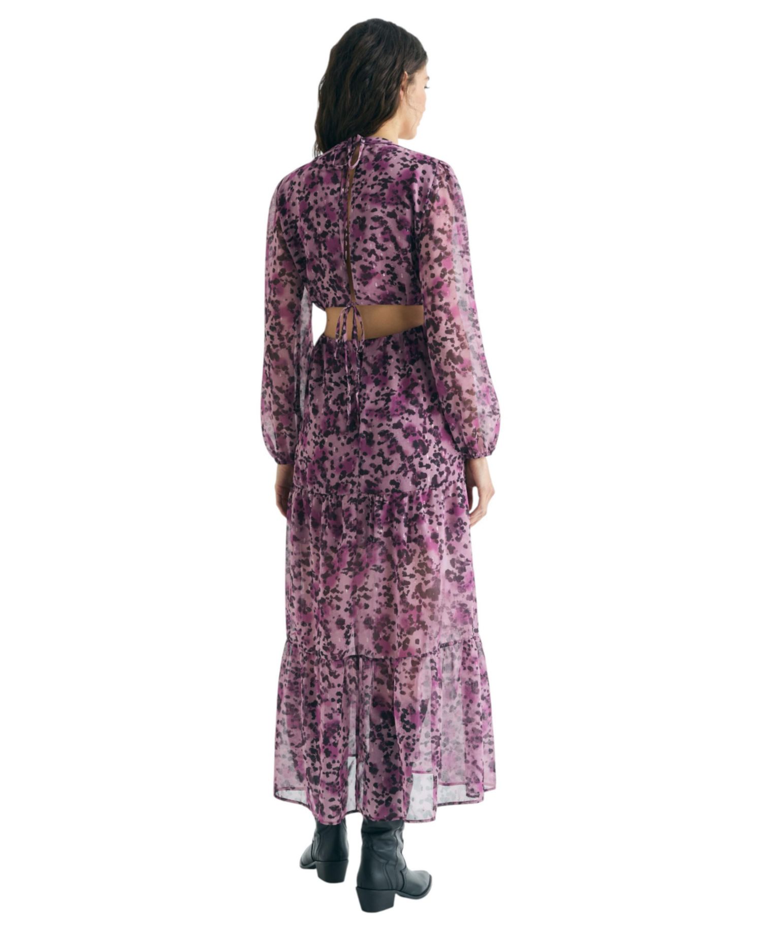 Women's Midi Dress Print Slits
