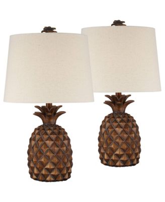Paget 23 3/4" High Small Coastal Accent Table Lamps Set of 2 Living Room Bedroom Oatmeal Shade