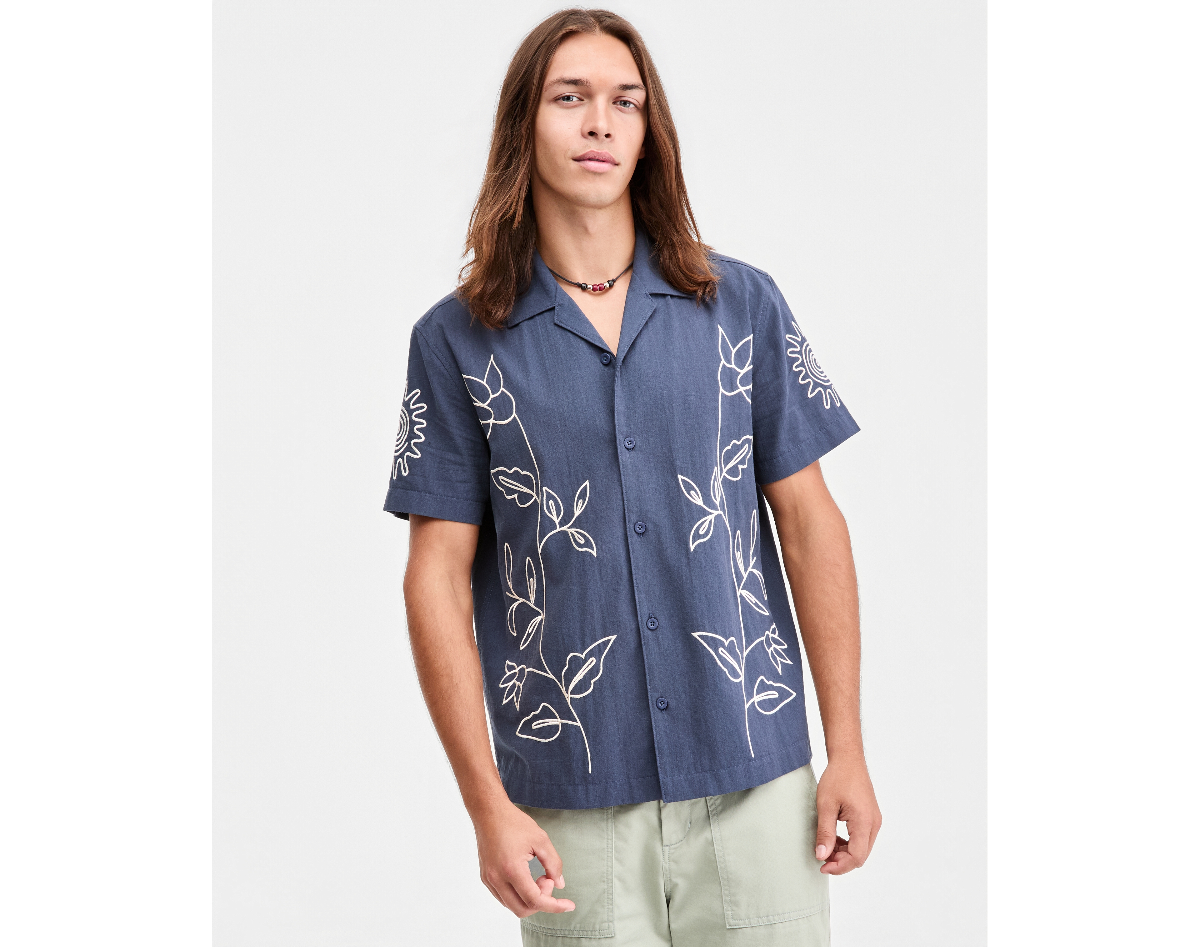 Sun + Stone Men's Danny Floral Camp Shirt, Macy's Exclusive
