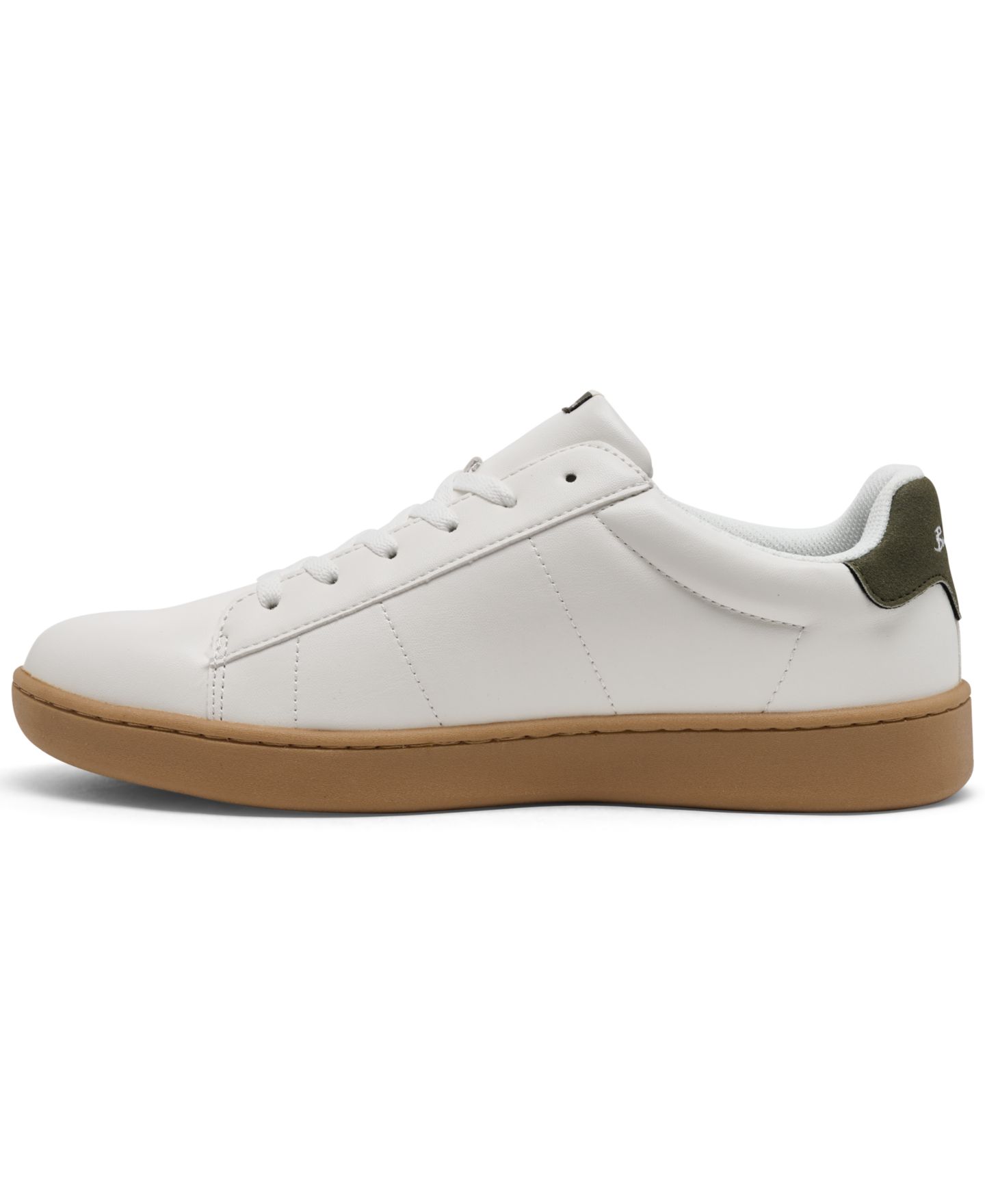 Мужские кроссовки Ben Sherman Hampton Low Court, цвет: Белый / Оливковый — фото 3